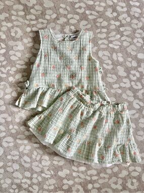 Nicole Miller 3T girls gingham matching set